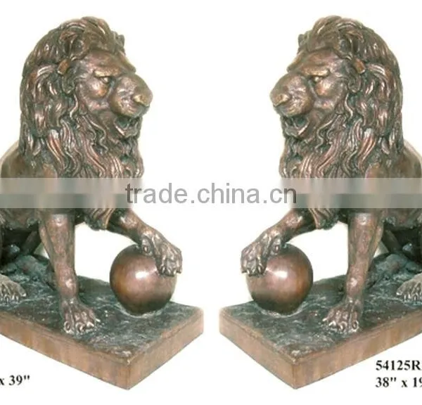 Bronze/brass Western Style Lion Statue photo-2