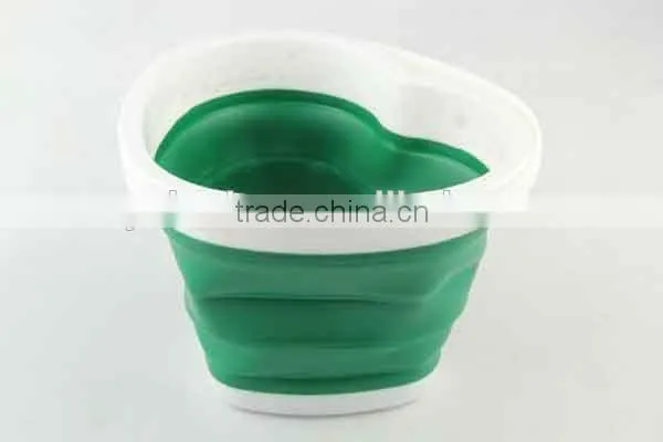 5L Outdoor Folding Circular and Heart Shaped Silicone Bucket photo-4