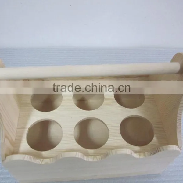 Lightweight Handmade Wooden Wine Bottle Holder Basket Wholesale