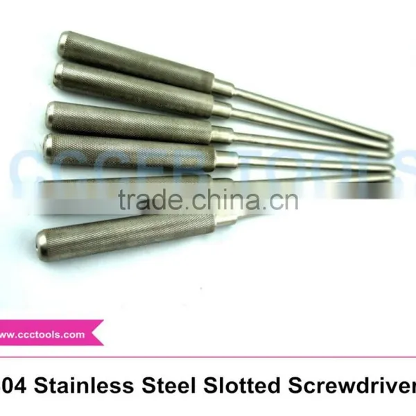 Non-magnetic 304 Stainless Steel Slotted Screwdriver,SS Phillips Screwdriver
