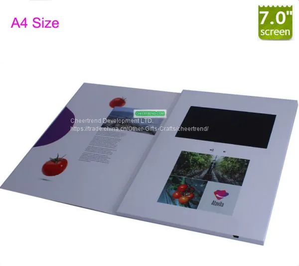 Most Thinnest A4 Brochure 4.3 Inch TFT Lcd Video Greeting Card, Lcd Video Cards, Video Brochure photo-5