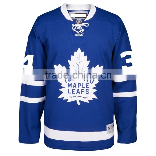 Sublimate goalie cut toronto maple leaf hockey jersey
