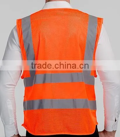 2017 Reflective Safety Vest Orange Security Vest Safety Vest photo-2
