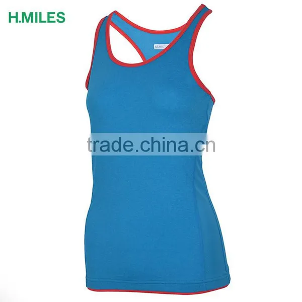 Custom OEM Workout Plain Elastic Cool Dry Woman Tank Top Women Gym Sports Yoga Jogging Tank Top