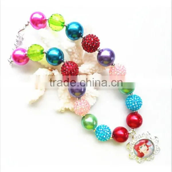 Wholesale Girl's Necklace Handmade Plastic Bead Cheap Plastic Bead Necklace for Children photo-5