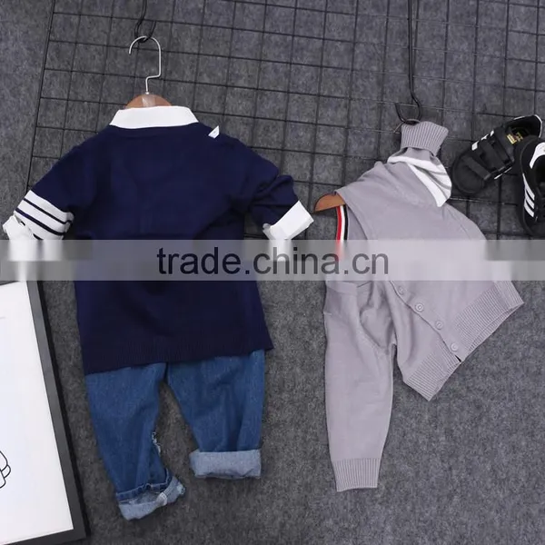 S16706A Wholesale New Pattern Children Knitting Cardigan Woolen Sweaters For Kids photo-2