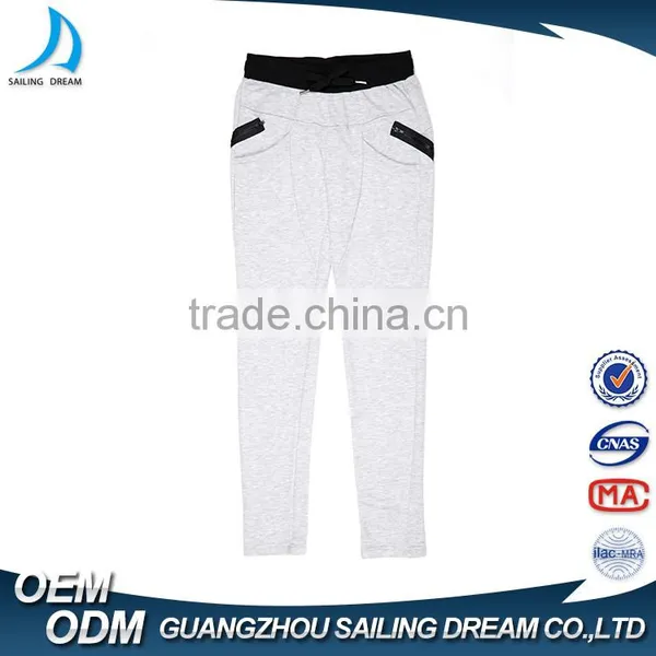 2016 High Quality Light Grey Zipper Pocket Jogger Sweat Mens Golf Pants photo-2