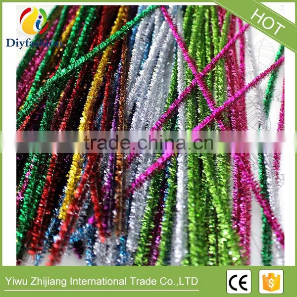 DIY 6MM Glitter Chenille Stems Pipe Cleaners DIY Hand Craft Materials For Creative Kids Toys photo-4