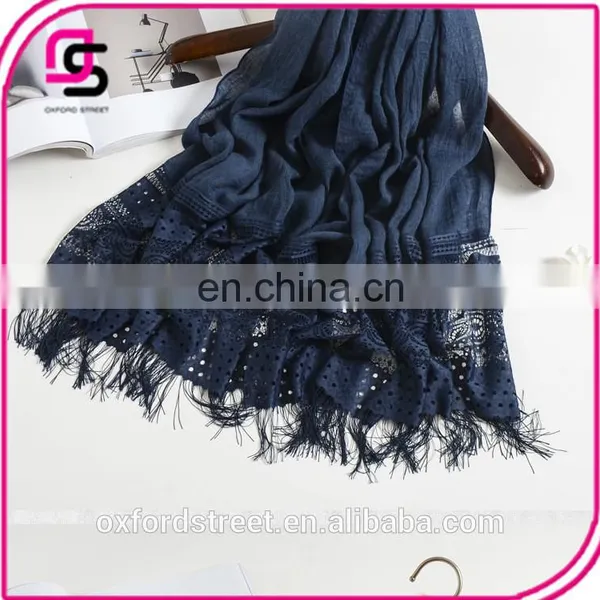 Autumn and Winter Scarf Female Solid Minanma Lace Scarf of Foreign Trade photo-6
