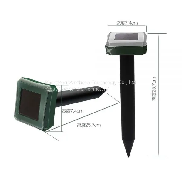 Солнечный звуковый вибрационный отпугиватель кротов и грызунов Solar Sonic Vibration Mole Rat Rodent Repellent