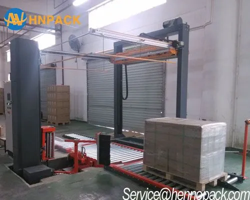 hennopack-online вращающаяся платформа для обмотки паллет с механизмом верхнего покрытия