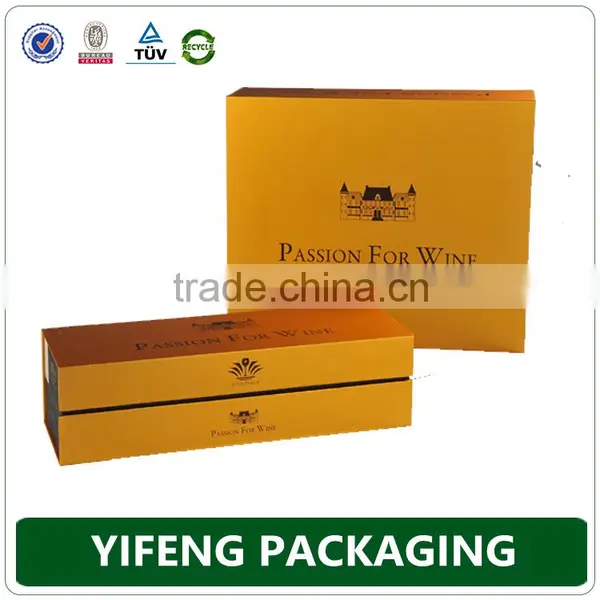 Luxury Black Paper Cardboard Wine Bottle Gift Box With Handle photo-4