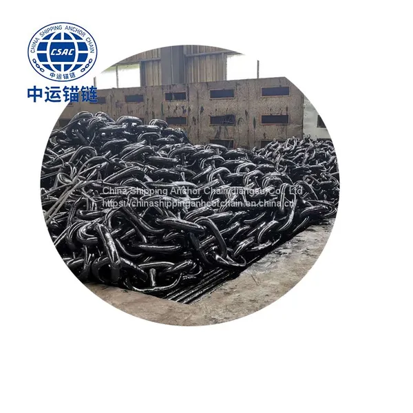 68mm Black Painted Floating Wind Power Platform Studless Link Anchor Chain