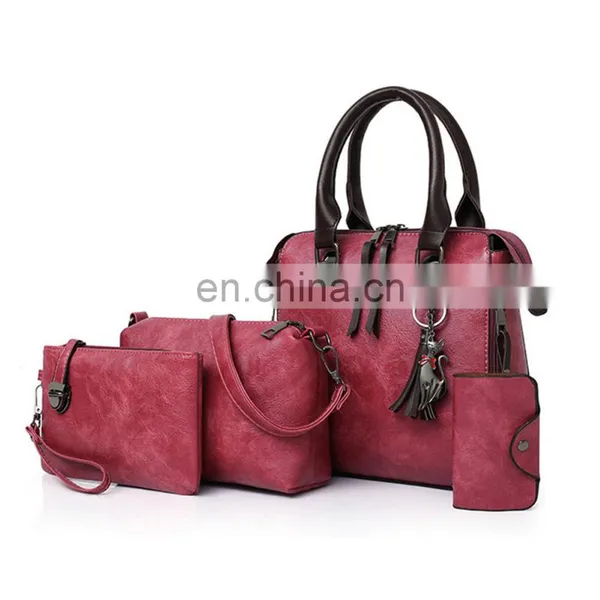 Hot Selling Luxury Women, Bag Handbags Pu Leather Handbag Lady 4 Pieces One Set Shoulder Bags Designer Tote Bag/ photo-2