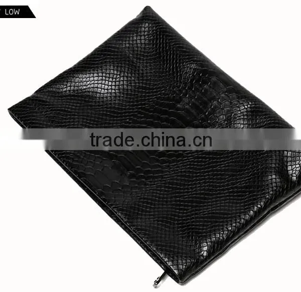 Fashion Genuine Cow Leather Python Pattern Lady Clutch Bag Purse for Men photo-4