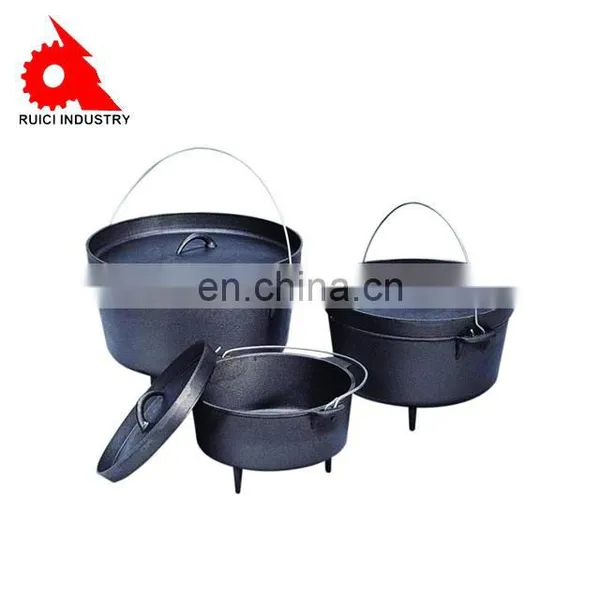 Outdoor Camping Turkey Round Shape Enamel Casserole Dutch Oven Cast Iron Cookware photo-5