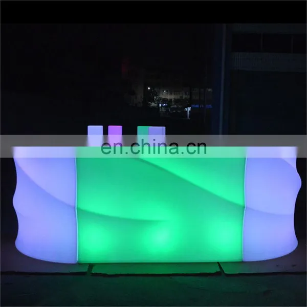Portable Bar Counter Party Event Counter Led Illuminated Led Plastic Portable Led High Bar Counter Furniture Mobile Bar photo-2