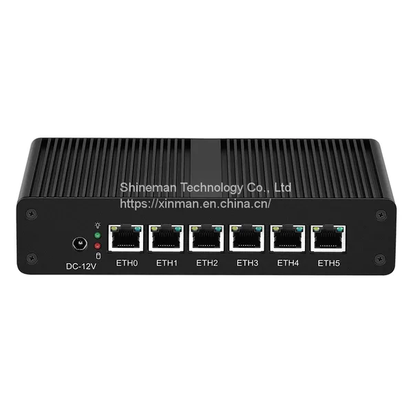 Fanless Network Firewall/VPN PC 6*Intel I211 Gbe Ethernet Core I5-6200U Open Source Router