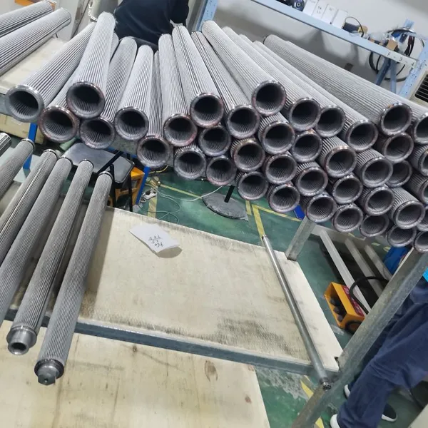 Metal Pleated Sintered Felt Polymer Candle Filter Element Used in Polyester Melt Filtration System photo-3