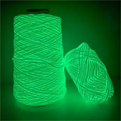 2024 Hot Sale New Yarn 2mm Thick Luminous Roving Glow Yarn in the Dark photo-4