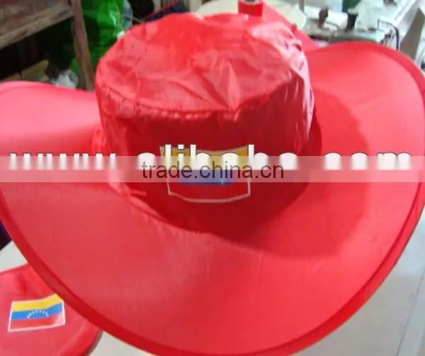 Foldable Promotional Cowboy Hat in 190T Nylon, Hats With Print Logo photo-3