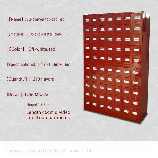 Heavy Duty Metal Card Catalog Cabinet- MCL632 With Aluminum Handle & Name Label Slot for Specimen and Seed Storage-OEM/ODM Supported photo-2