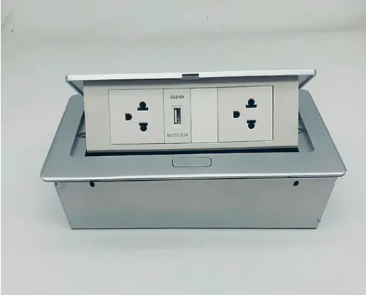 Suitable for Embedding in Various Materials Customized Marble Floor Socket Hidden Stainless Steel Floor Outlet