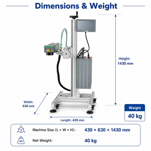 ZCINKJETS GFA Series 100W High Power Fiber Laser Marking Machine for Deep Industrial Coding photo-5