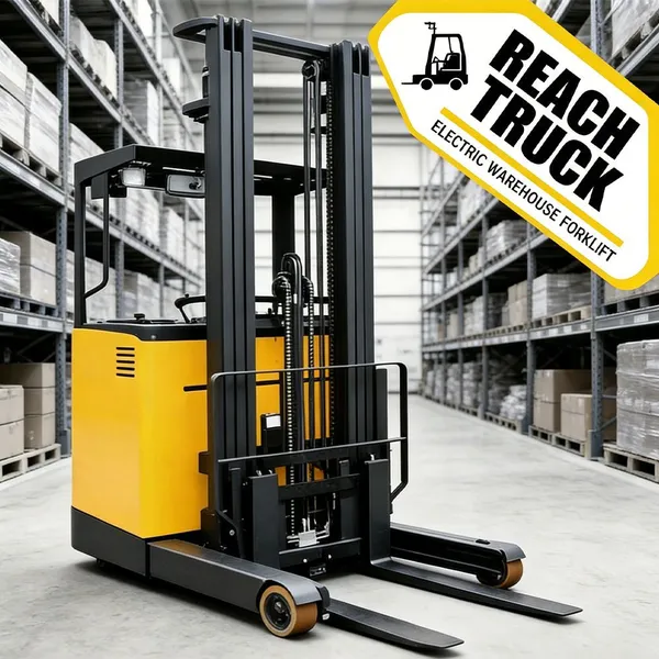 Electric Reach Truck Trilateral Standing Stacker 1t 1.5t 2.0t 2.5t Height Chinese Mfr Direct Supplier Pallet Racking Use