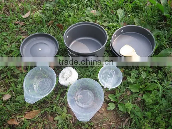 2016 Hot Sale Outdoors and Camping Portable Anodized Aluminum  Non Stick Mess Kit photo-3