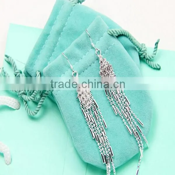 925 Sterling Sliver Diamond Long Tassel Earrings Women Fashion Jewelry photo-3