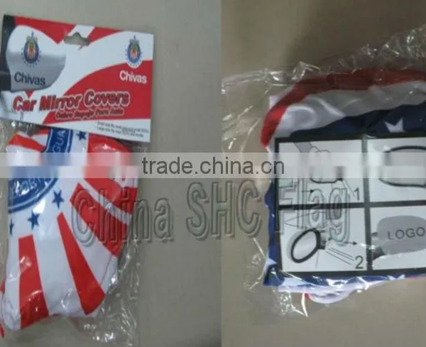 Hot Customized Auto Dealer Promotional Car Mirror Cover Flag photo-4