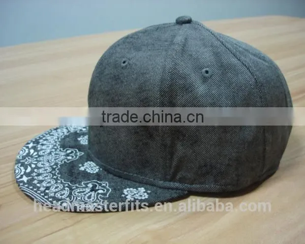 Custom 2016 Hot Sell Brim Printed Hats 6 Panel Flat Embroidery Gary Snapback Caps photo-2