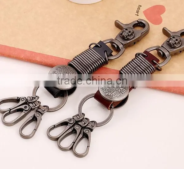 Handmade High Quality Real Ostrich Leather Keychain Leather Key Holder Key Chain photo-2