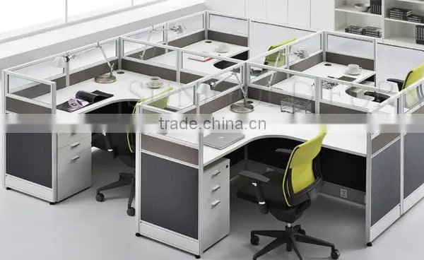 Modern 4 Person Workstation Cubicles Furniture (SZ-WSB405) photo-3