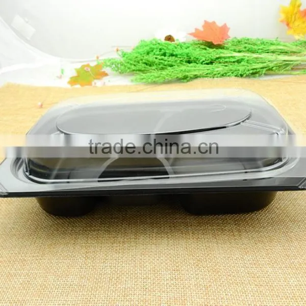 PP Plastic Disposable 3 Compartment Microwave Safe Takeaway Food Container Lunch Tray photo-6