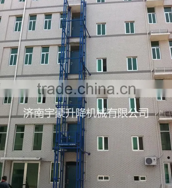 Vertical Guide Rail Hydraulic Cargo Lift With CE photo-3