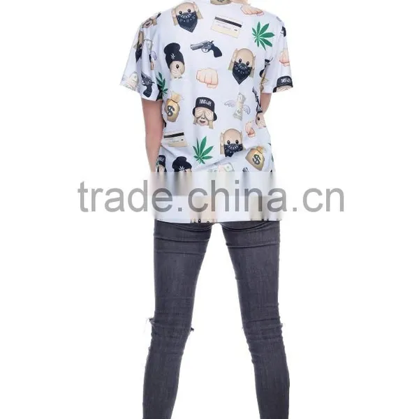 OEM Brand New 3D Print Emoji Gun Latest Women T Shirt photo-6