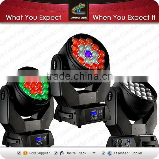 2015 QueenBeam Orsam 19X12.8W Multi-chip RGBW 4IN1Led Beam Moving Head /Led Zoom Moving Head