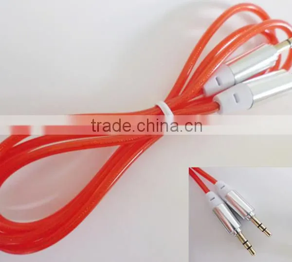 DC3.5 Transparent Colorful Audio&Video Cable With Aluminum Foil /5 Colors photo-5