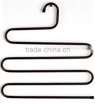 S-type Metal Pants Hangers,Closet Storage for Jeans Trousers Space Saver Storage Rack Quality Choice photo-5