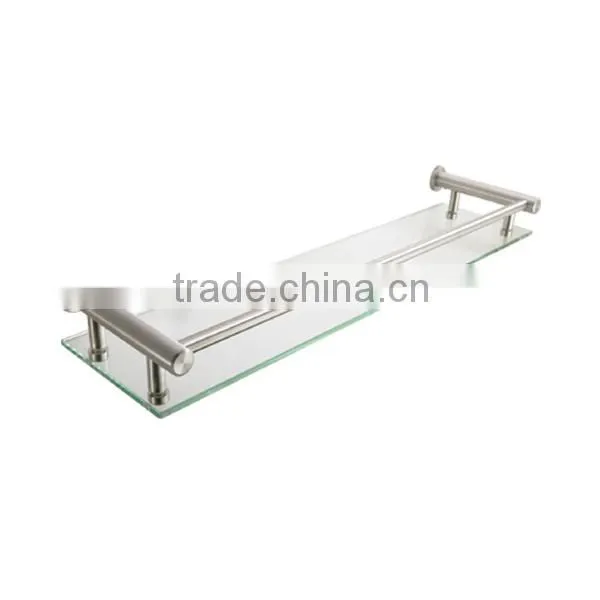 China Supplier Brass Heavy Duty Toilet Accessories Bathroom Shelf Bathroom Glass Shelf 6B0162 photo-4