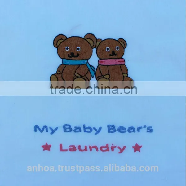 Embroidered Drawstring Laundry Bags With Teddy Bears photo-4