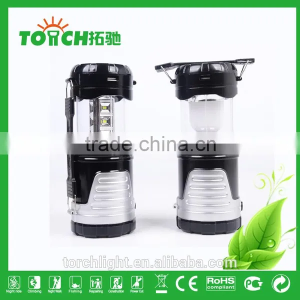 New Product Promotion Solar Rechargeable LED Lantern Flashlight Camping Light With 3w Flashlight Outdoor Camping Lamp photo-4