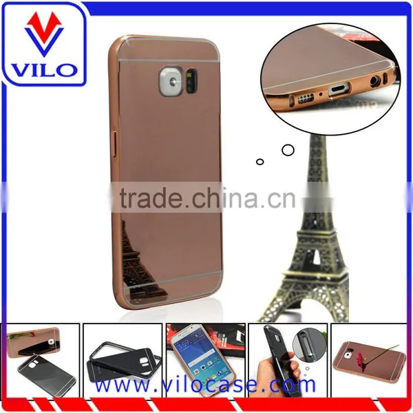 2015 Hot Selling Luxury Golden Mirror Aluminum Metal Case For Samsung S6 photo-5