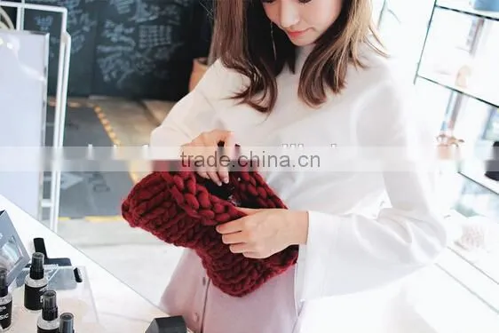 Lovely Knitted Clutch Bag,Women Weave Clutch Bag Clutch Bag,Winter Hand Bags,Knitted Clutch Bag ,Distressed Hand Bag photo-6