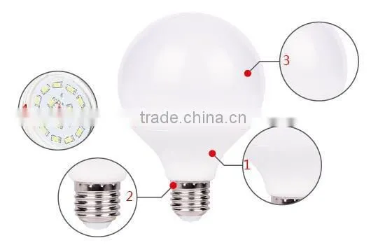 Nice Look Plastic Housing LED Globe Bulb G120 LED E27 15W photo-4