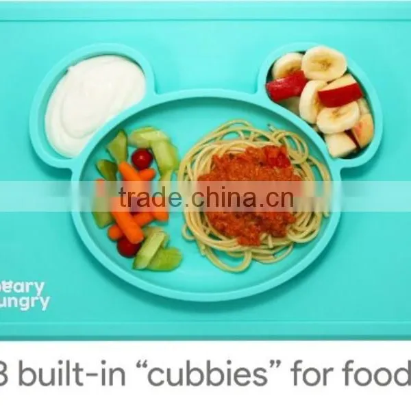 BPA Free Wholesale Non-slip Silicone Baby Food Mat photo-5