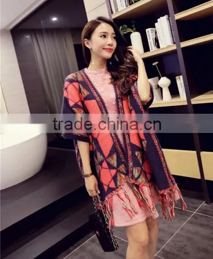 Chinese Mill Sunday Angora Yarns Jacquard Sleeves Winter Warm Crochet Knit Long Soft Wrap Shawl Scarves