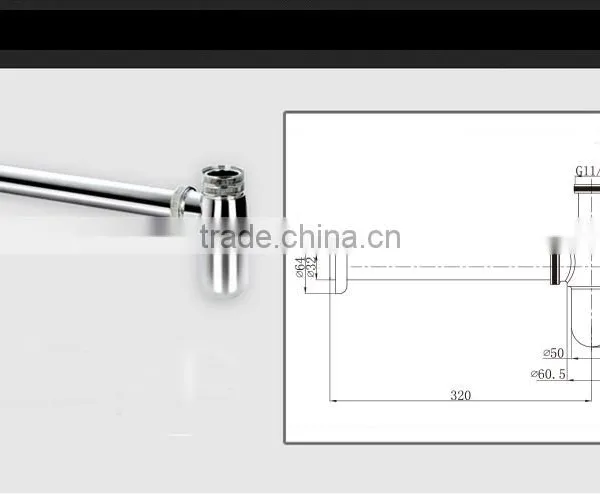 Traditional Brass Bottle Trap With Wall Extension SL6709(05) photo-5